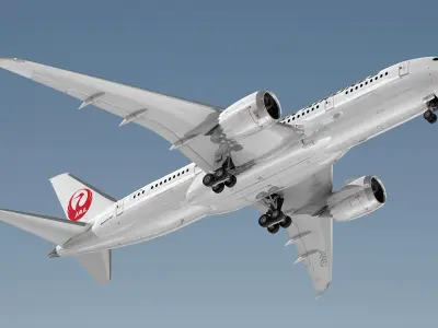 Boeing 787-8 Japan Airlines 3D model purchase