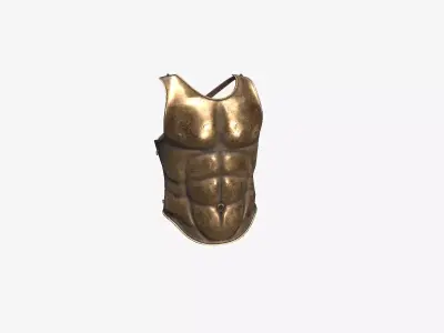 Ancient Armor Hemithorax 3D Model Game Ready Armor PBR Low Poly Low-poly 3D model
