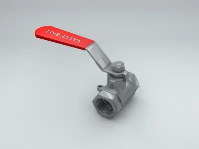 Valve ball handle Low-poly 3D model