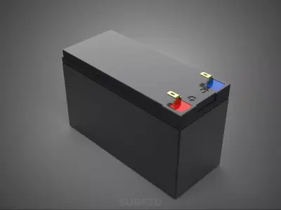 STANDARD BATTERY LIFEPO4 LITHIUM IRON PHOSPHATE RECHARGEABLE ION 3D model