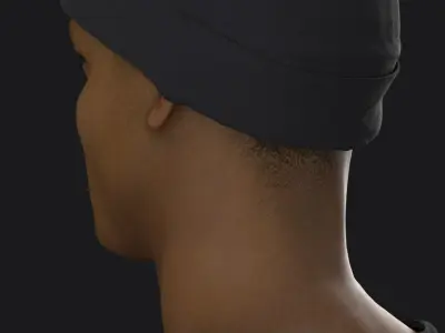 Military Ribbed Hats 3D model