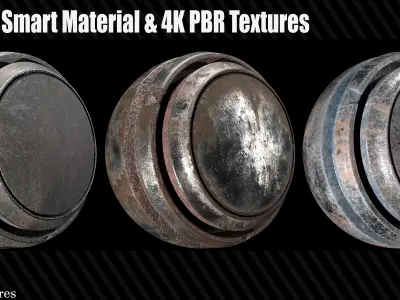 30 Metal Smart Materials 4KPBR Textures Vol 3 Texture