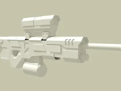 sci fi machine gun Free low-poly 3D model