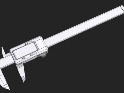 Digital caliper Low-poly 3D model