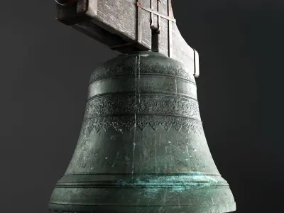Old Church Bell Low-poly 3D model