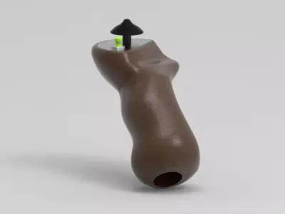 Stick futuristic vacuum cleaner 3D model