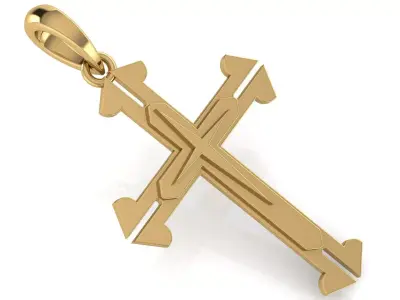 CROSS PENDANT CR128 3D print model