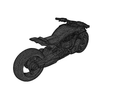Futuristic Hoverbike Engine with Blue Vents 3D model