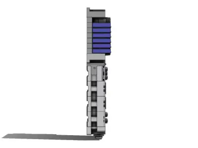 Bloco Manifold SMC SS5Y5 10S6WF53 07B Block 3D model