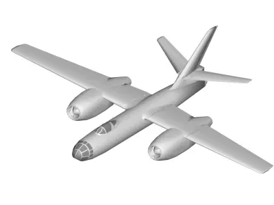 Ilyushin Il-28 3D model purchase