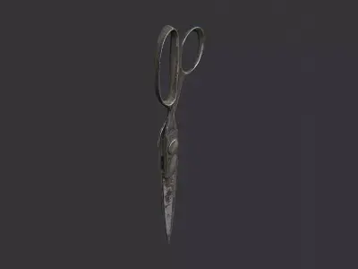 Rusty Scissors 3D Model Low-poly 3D model