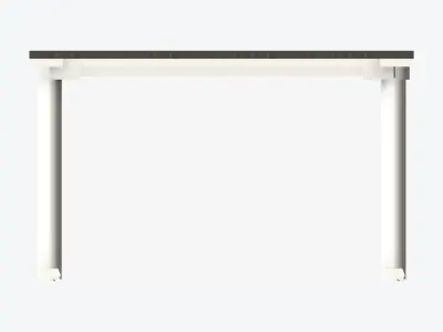 Desk - Rectangle - Simplicity - Single Low-poly 3D model