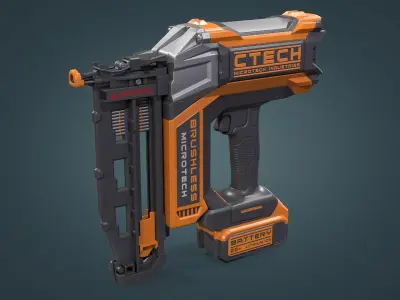 Nail Gun Battery Powered Low-poly 3D model