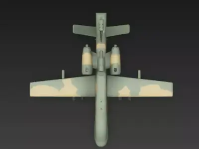 Military UAV Drone 3D Model Reconnaissance Aircraft Low-poly 3D model