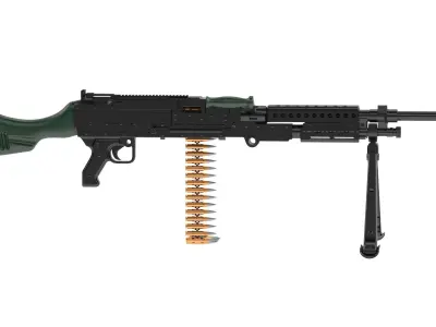 M240 Machine Gun 3D model get