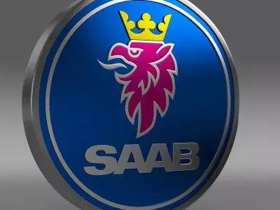 saab logo 3D model by Sergey