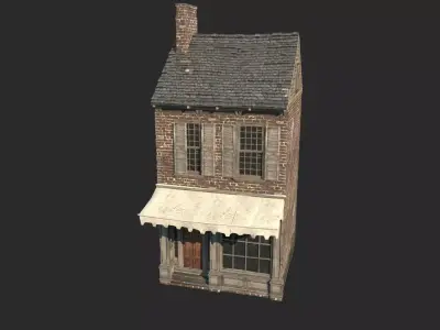 18th century urban residential buildings 3D model