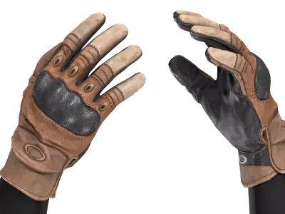 OAKLEY HARD KNUCKLE GLOVES  Low-poly 3D model