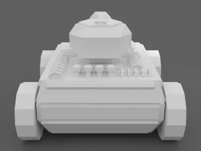 Low poly Tank Low-poly 3D model by tobiashai