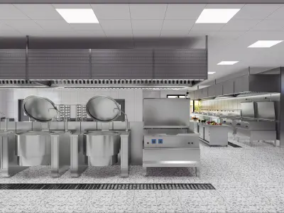 Commercial Kitchen 3 3D model purchase