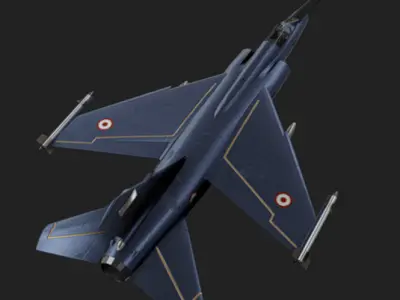 Mirage F1 Low-poly 3D model