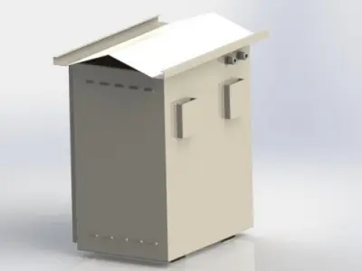 Solar energy electric cabinet Free 3D model