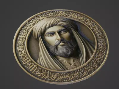 Khalid ibn al-Walid Medallion 3D print model buy