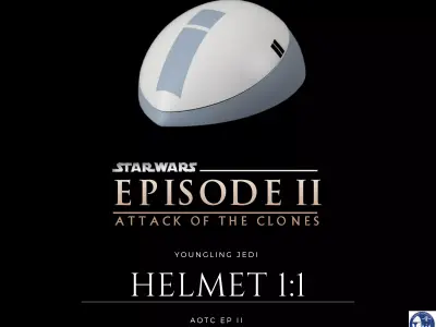 star wars AOTC youngling training jedi hemet for cosplay  3D print model