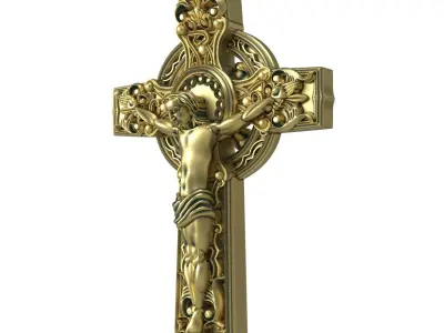 Amulet Necklace Crucifix Jesu Christ Religious for 3d  Casting  3D print model