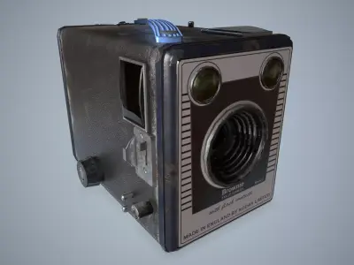 Vintage Brownie Camera Low-poly 3D model