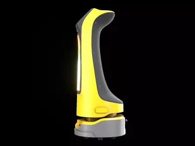 Modern Restaurant Robot Low-poly 3D model