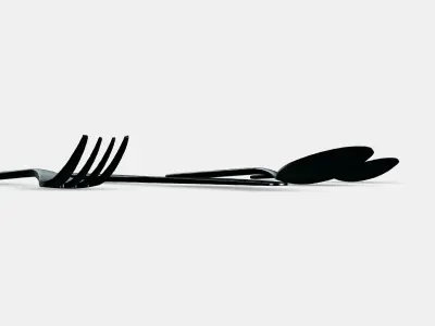 TILLAGD 24piece cutlery set Low-poly 3D model