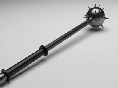 Morning Star Mace Free low-poly 3D model