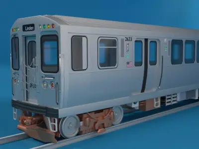 Chicago L Subway train 3D model