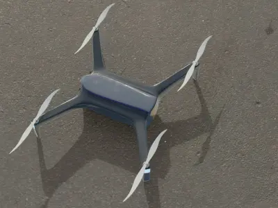 Drone dji phantom unmanned aerial vehicle Low-poly 3D model