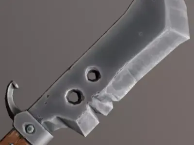 Grey Choppa Low-poly 3D model