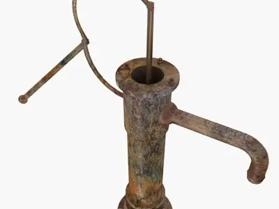 Old Water Hand Pump Low-poly 3D model