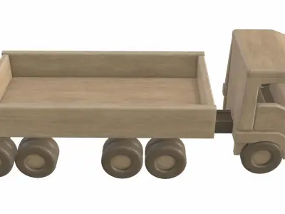 Truck wooden 2 3D model