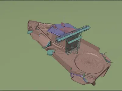 cruiser Low-poly 3D model by rh2