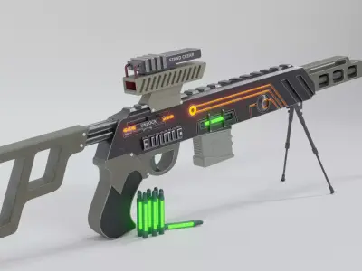 Concept Sniper Rifle Free 3D model