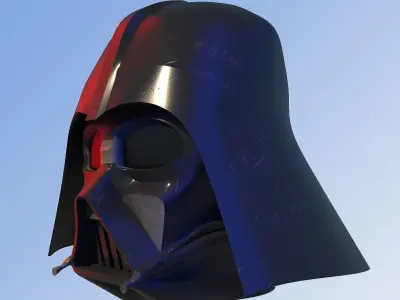 Helmet Darth Wader Low-poly 3D model