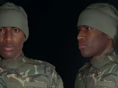 Tactical Beanie Fleece Watch Cap  Low-poly 3D model