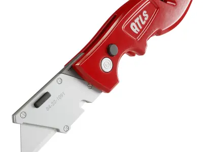 Metal Utility Knife with Hook 3D model