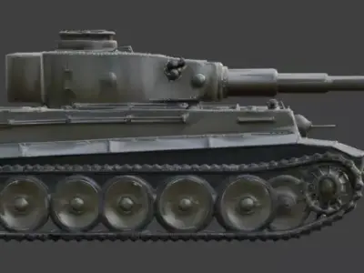 WWII Heavy Tank  Low-poly 3D model