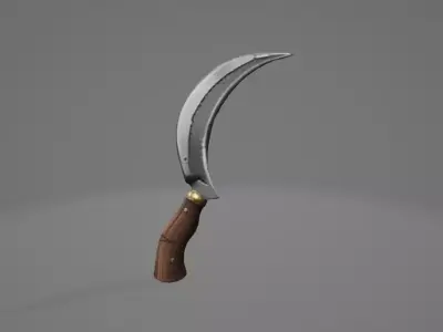 Sickle - Scythe Low-poly 3D model