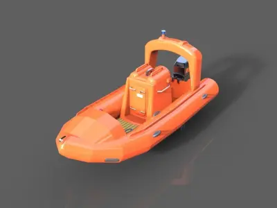 Lifeboat dinghy 3D print model