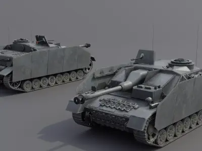 Sturmgeschutz IV StuG IV Assault Gun Low-poly 3D model