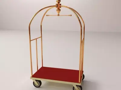 Hotel Luggage Cart 3D model