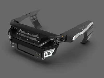 Ecotechne Front Bumper for Toyota Land Cruiser J70 3D model