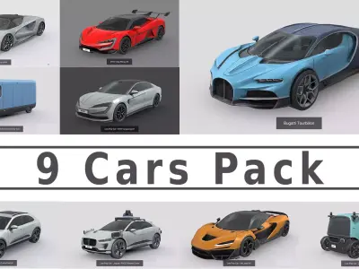 Future Mobility Low-Poly Electric Pack